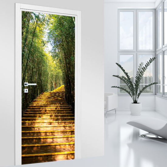 Adesivo per porta - Foresta Scale