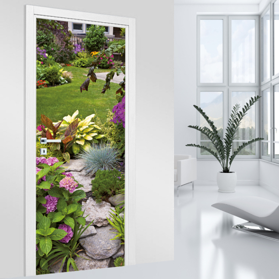 Adesivo per porta - Giardino
