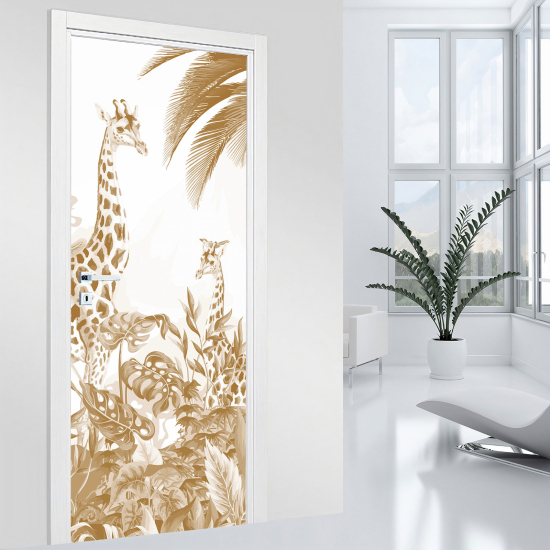 Adesivo per porta - Giraffa