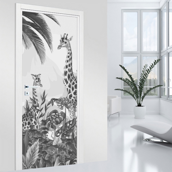 Adesivo per porta - Giraffe