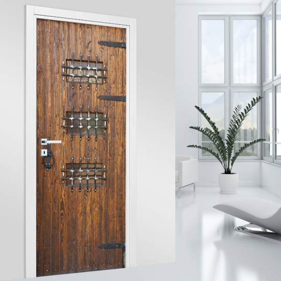 Adesivo per porta - Legno