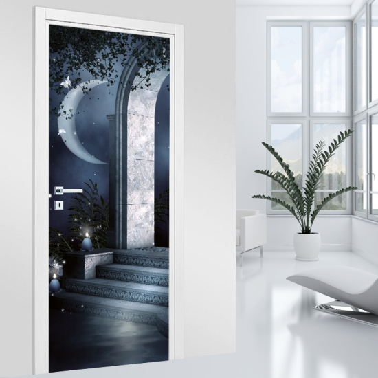 Adesivo per porta - Luna