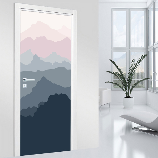 Adesivo per porta - Montagna boho