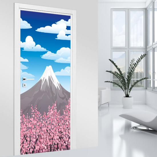 Adesivo per porta - Monte Fuji Giappone