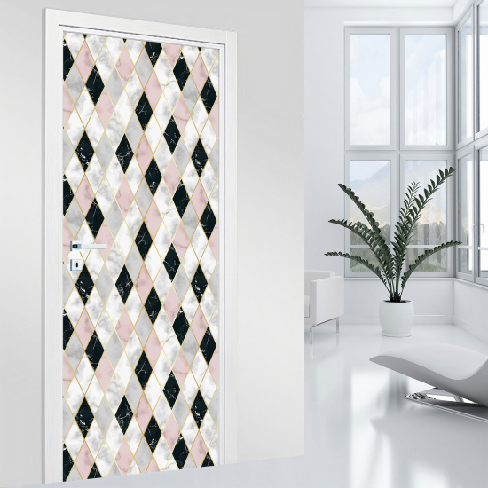 Adesivo per porta - Motivo geometrico