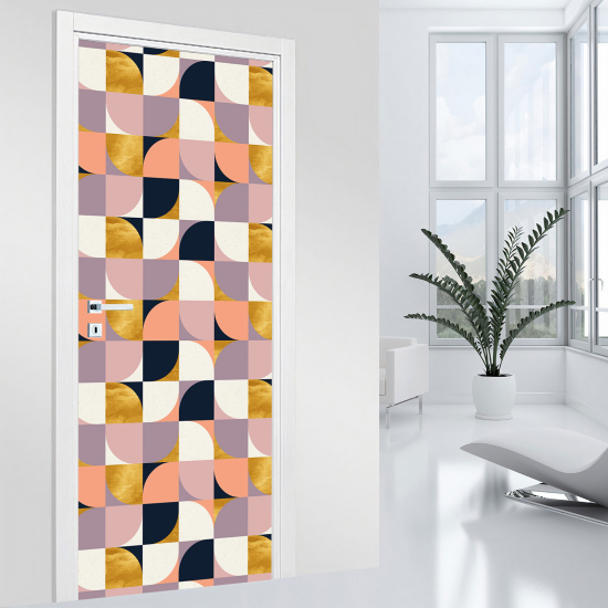 Adesivo per porta - Motivo geometrico