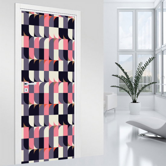 Adesivo per porta - Motivo geometrico