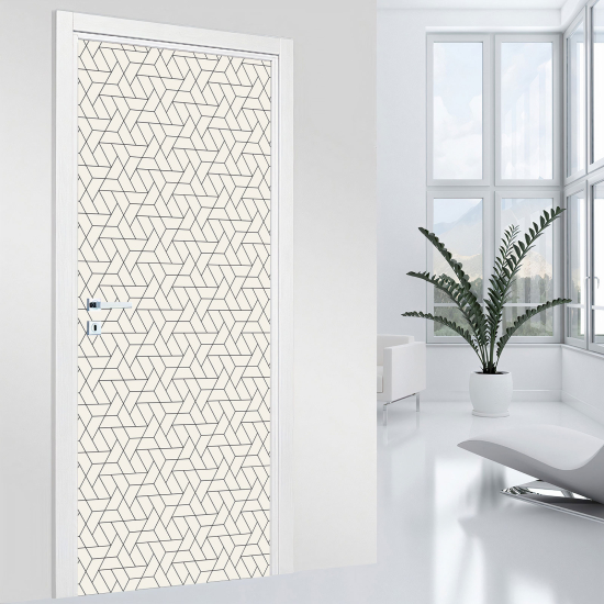 Adesivo per porta - Motivo geometrico