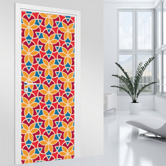 Adesivo per porta - Motivo geometrico