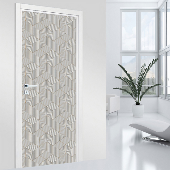 Adesivo per porta - Motivo geometrico
