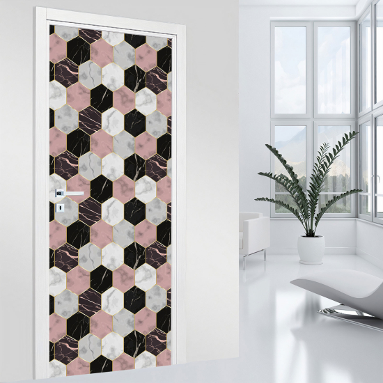 Adesivo per porta - Motivo geometrico