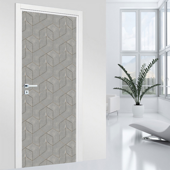 Adesivo per porta - Motivo geometrico