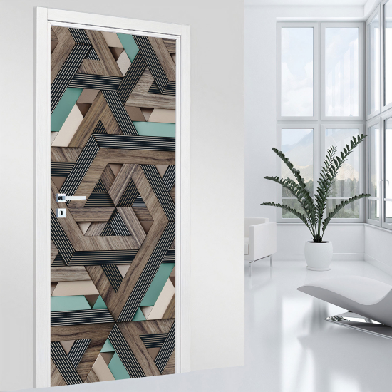 Adesivo per porta - Motivo geometrico