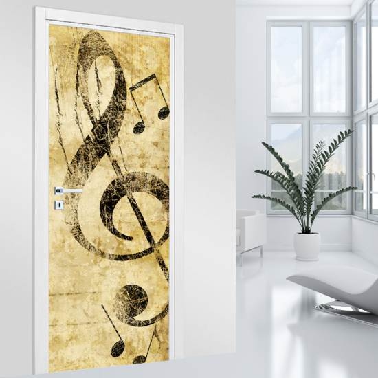 Adesivo per porta - Musica