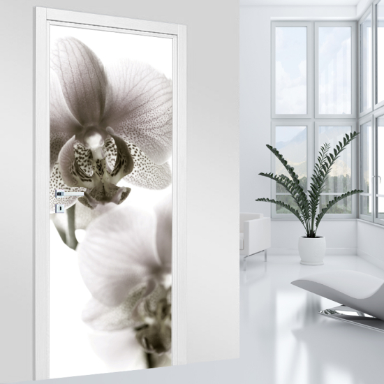 Adesivo per porta - Orchidea