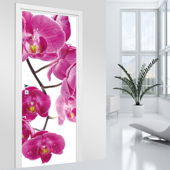 Adesivo per porta - Orchidea