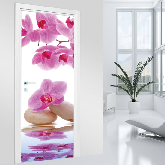 Adesivo per porta - Orchidea