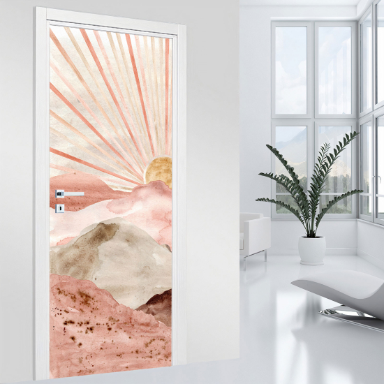 Adesivo per porta - Paesaggio boho