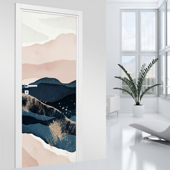 Adesivo per porta - Paesaggio boho