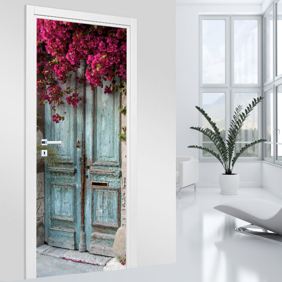Adesivo per porta - Porta Fiorita