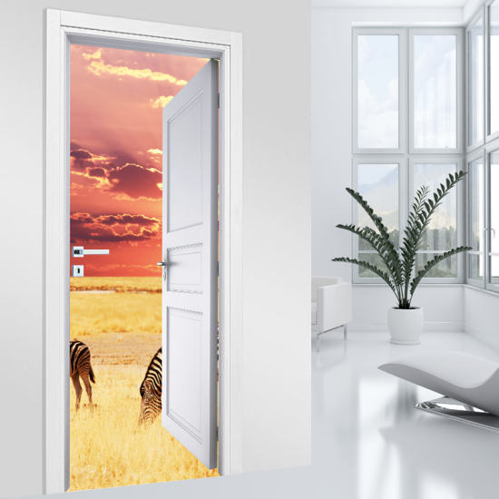 Adesivo per porta - Savana