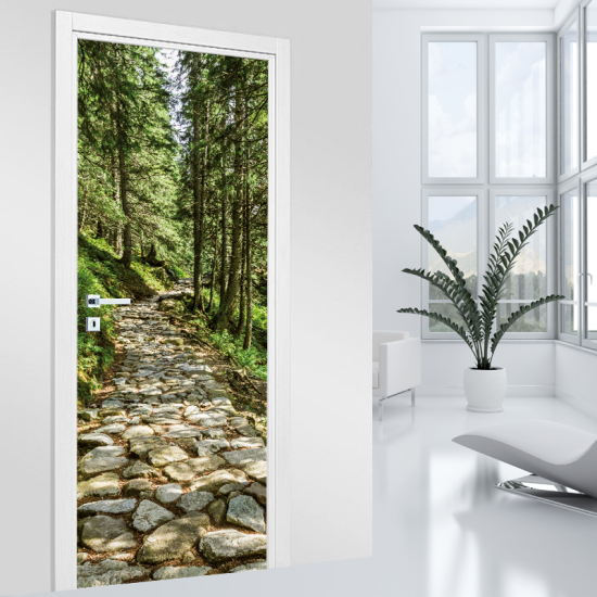 Adesivo per porta - Sentiero Foresta