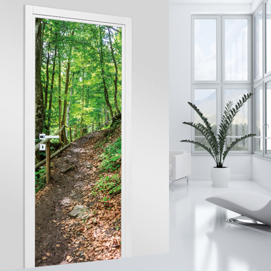 Adesivo per porta - Sentiero Foresta