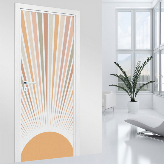 Adesivo per porta - Sole boho