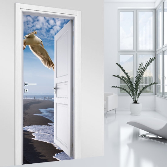 Adesivo per porta - Spiaggia