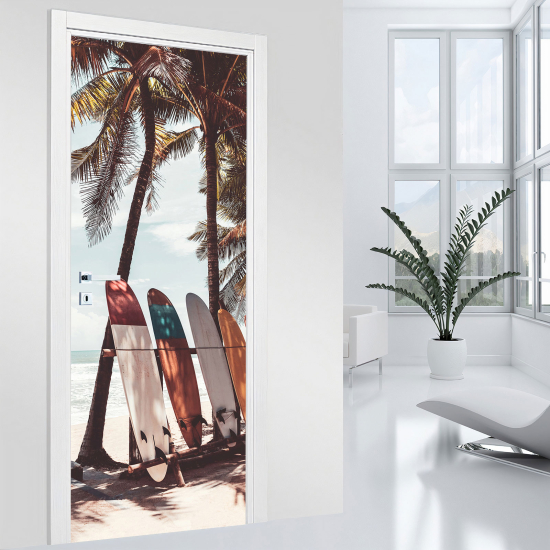 Adesivo per porta - Tavole da surf