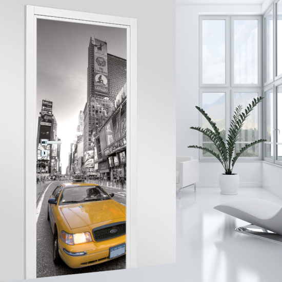 Adesivo per porta - Taxi di New York