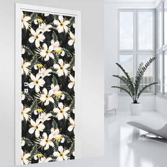 Adesivo per porta - Tucani fiori