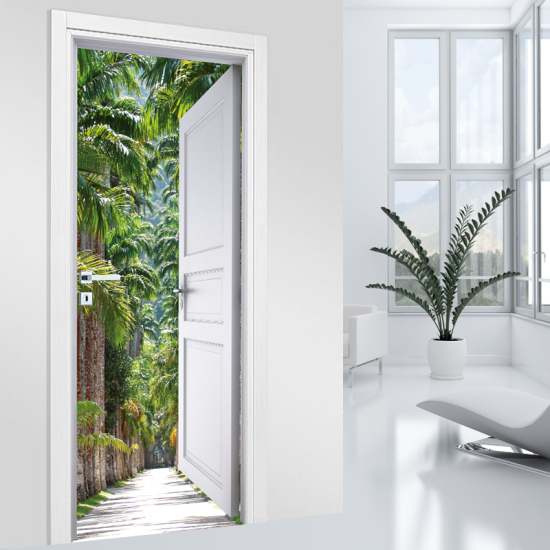 Adesivo per porta - Via delle palme