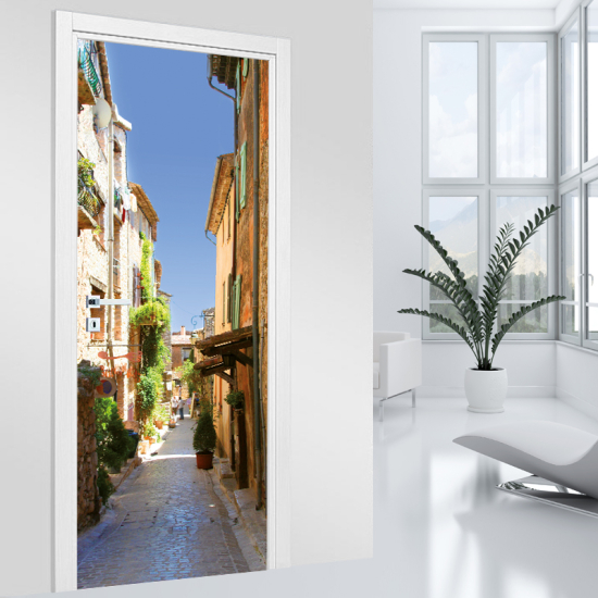 Adesivo per porta - Vicolo del Villaggio