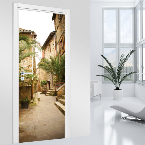 Adesivo per porta - Vicolo del Villaggio