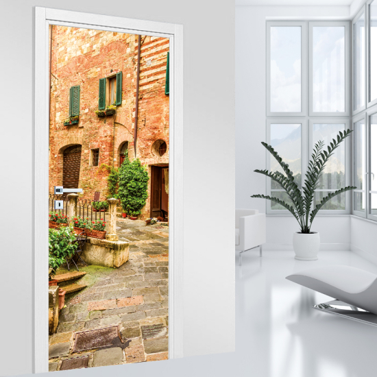 Adesivo per porta - Vicolo del Villaggio