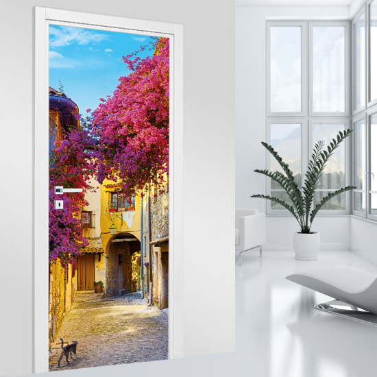 Adesivo per porta - Vicolo Fiorito