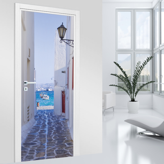 Adesivo per porta - Vicolo greco