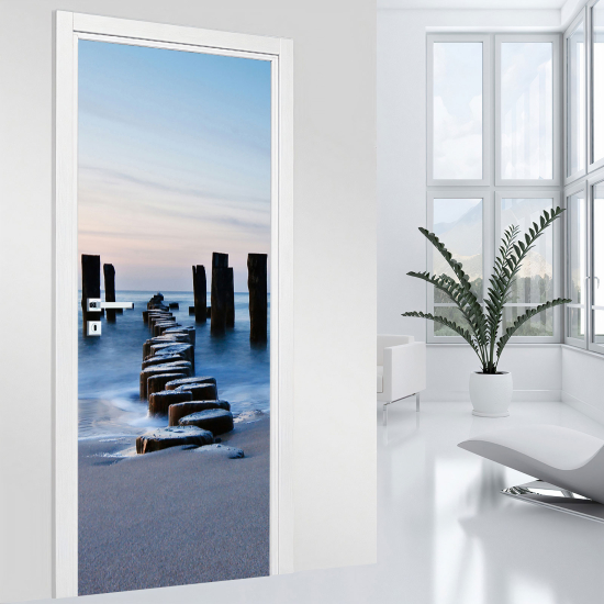 Adesivo per porta - Vista mare