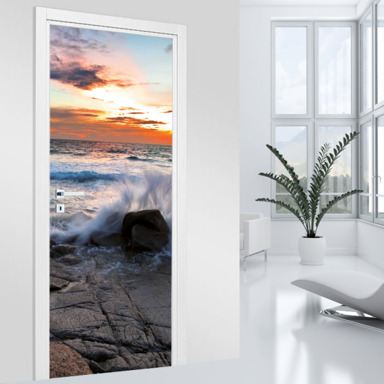 Adesivo per porta - Vista Mare