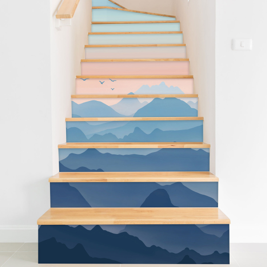 Adesivo Per Scale - Montagne Boho