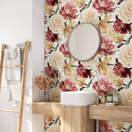 Alzatina adesiva per bagno - Fiori