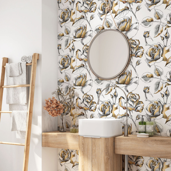 Alzatina adesiva per bagno - Fiori