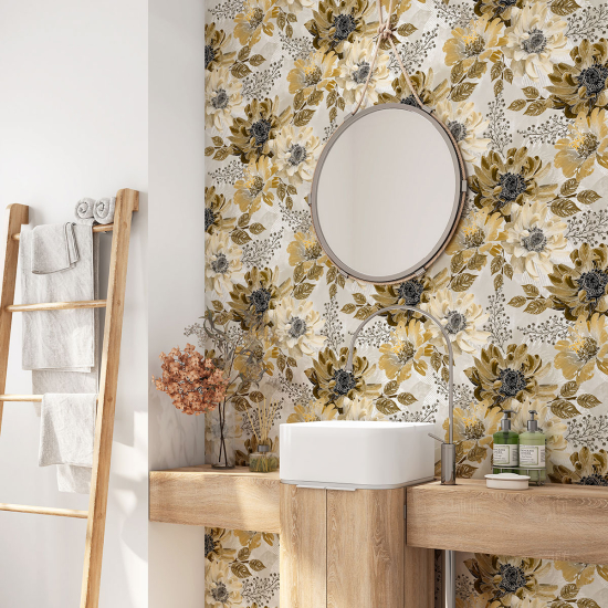 Alzatina adesiva per bagno - Fiori