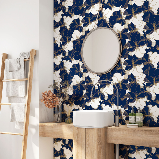 Alzatina adesiva per bagno - Fiori