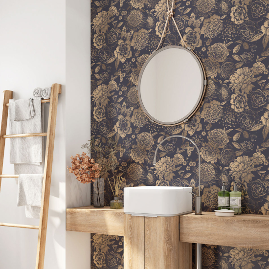 Alzatina adesiva per bagno - Fiori Farfalle