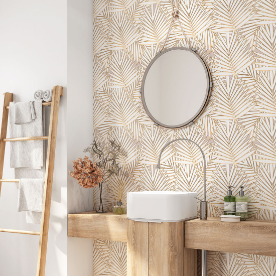 Alzatina adesiva per bagno - Foglie Tropicali