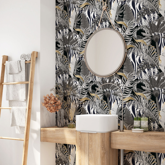 Alzatina adesiva per bagno - Foglie Tropicali
