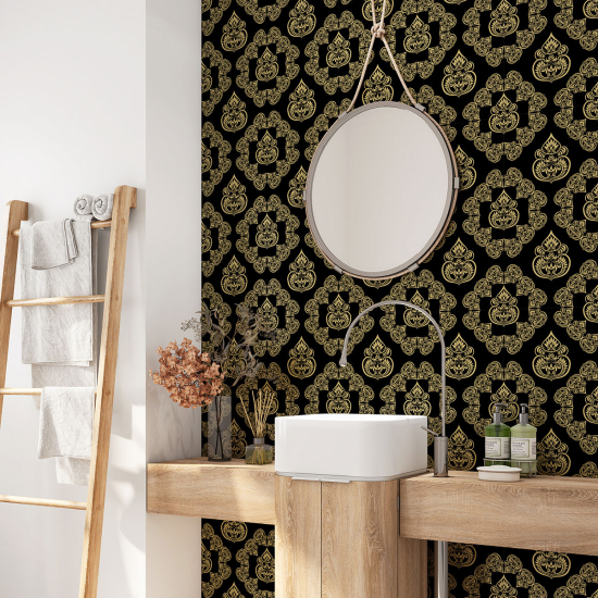 Alzatina adesiva per bagno - Motivo damascato
