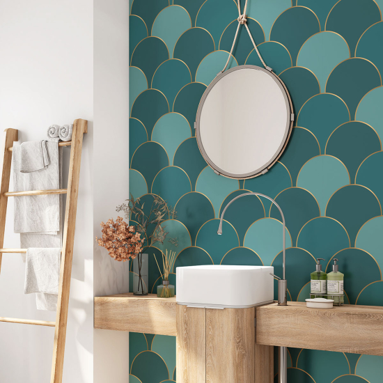 Alzatina adesiva per bagno - Motivo elegante